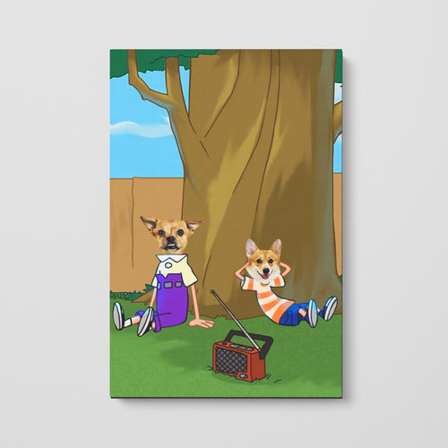 Crown and Paw - Canvas The Funny Siblings - Custom Pet Canvas