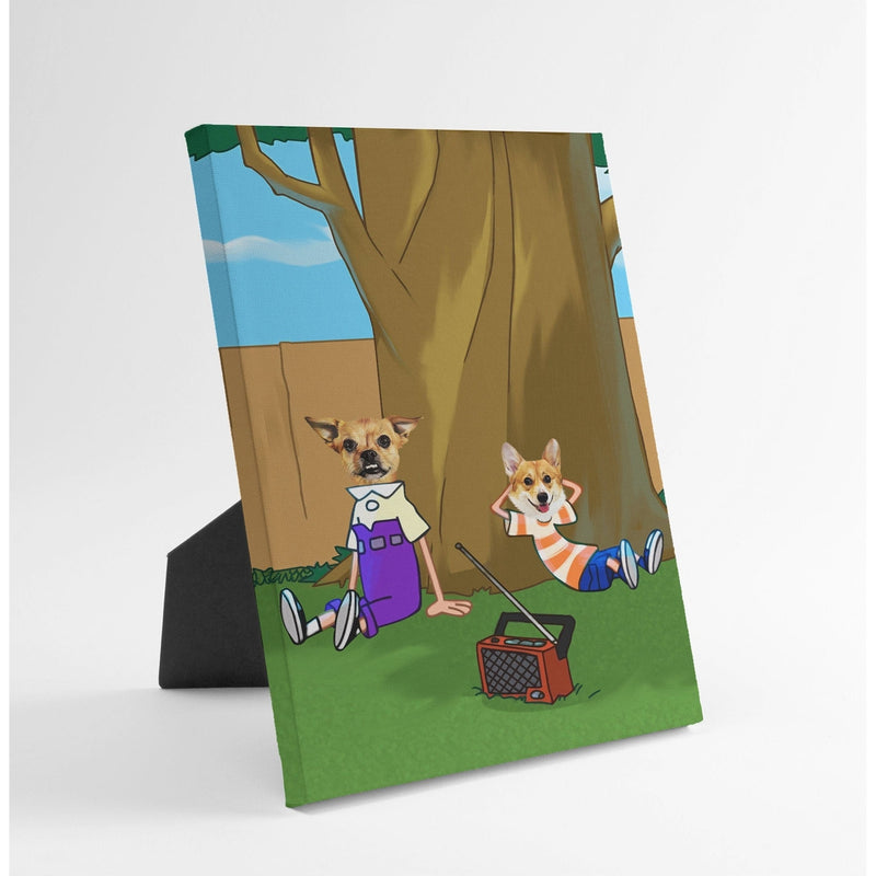 The Funny Siblings - Custom Standing Canvas