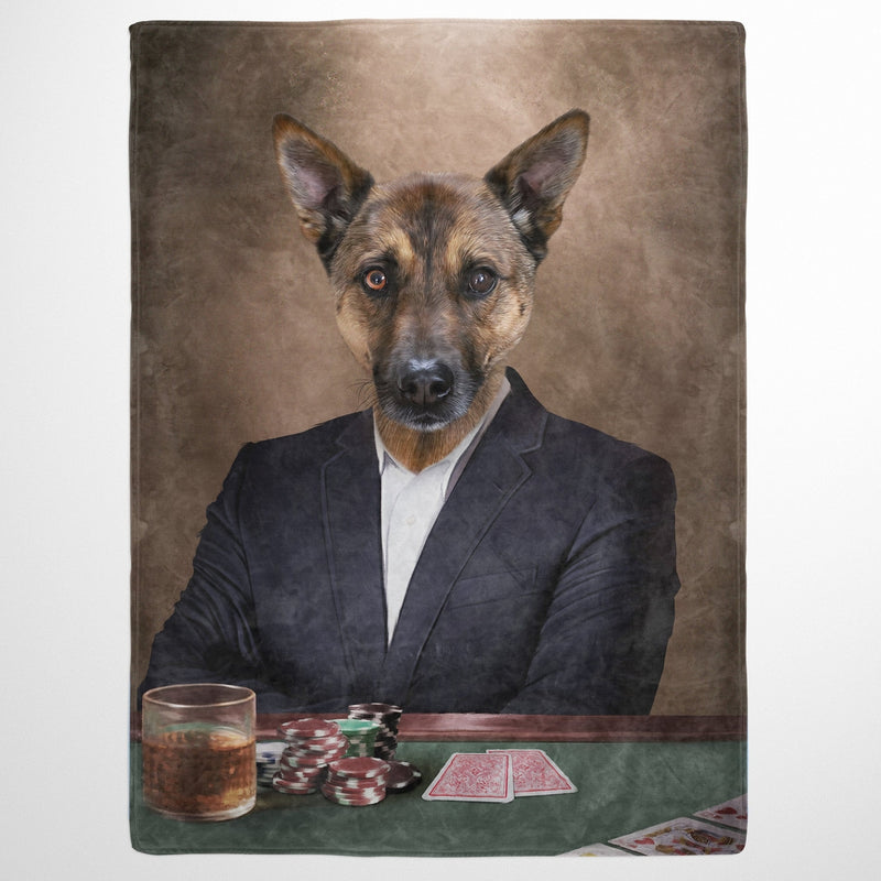 The Poker Player - Custom Pet Blanket