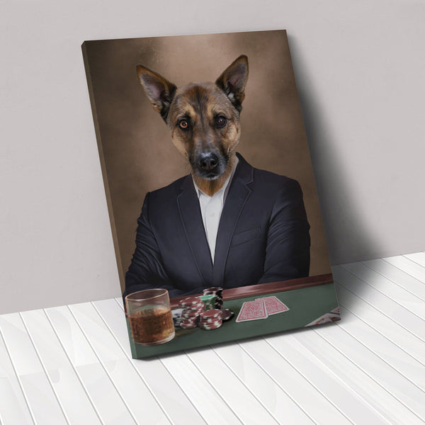 The Poker Player - Custom Pet Canvas