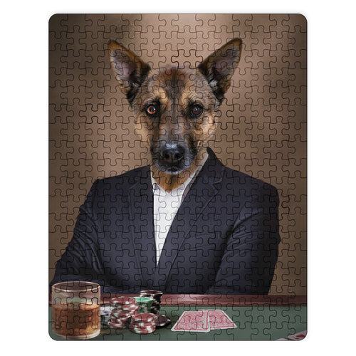 Crown and Paw - Puzzle The Poker Player - Custom Puzzle 11" x 14"