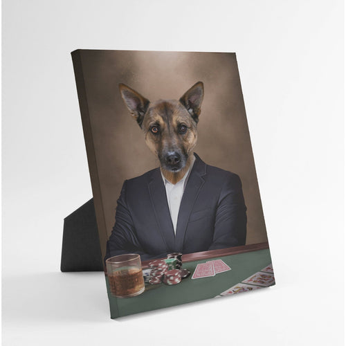 Crown and Paw - Standing Canvas The Poker Player - Custom Standing Canvas