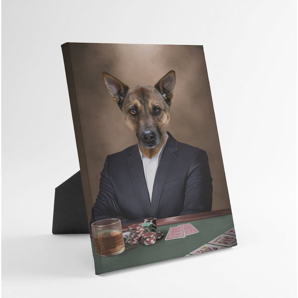 The Poker Player - Custom Standing Canvas