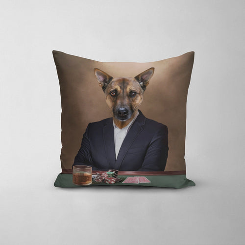 Crown and Paw - Throw Pillow The Poker Player - Custom Throw Pillow