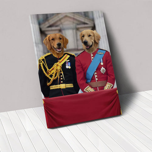 Crown and Paw - Canvas The English Princes - Custom Pet Canvas