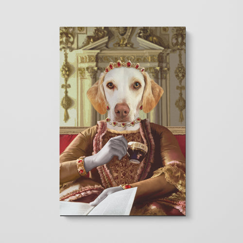 Crown and Paw - Canvas Queen Charlotte - Custom Pet Canvas