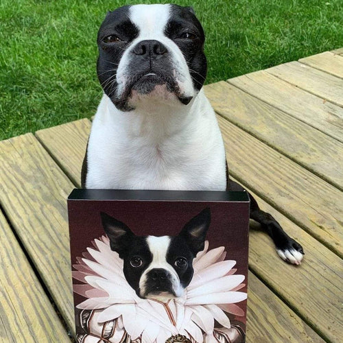 Crown and Paw - Custom Crown & Paw Portrait - One Pet