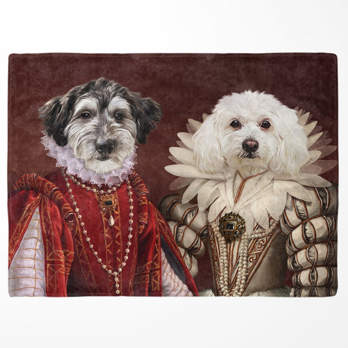Crown and Paw - Blanket The Queen and Queen of Roses - Custom Pet Blanket