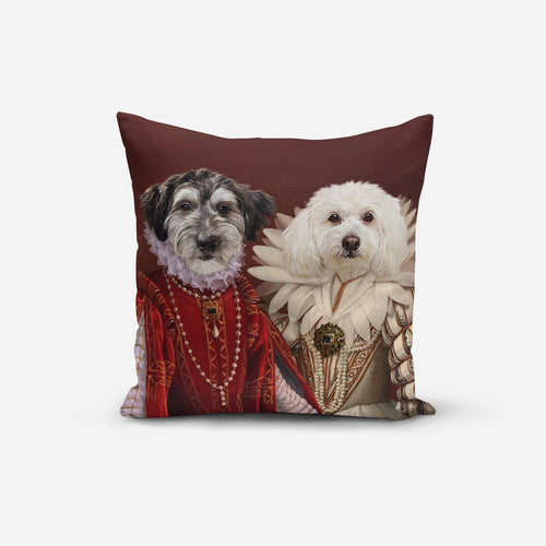 Crown and Paw - Throw Pillow The Queen and Queen of Roses - Custom Throw Pillow