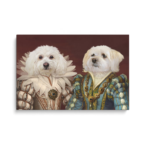 Crown and Paw - Canvas The Queen and Sapphire Queen - Custom Pet Canvas