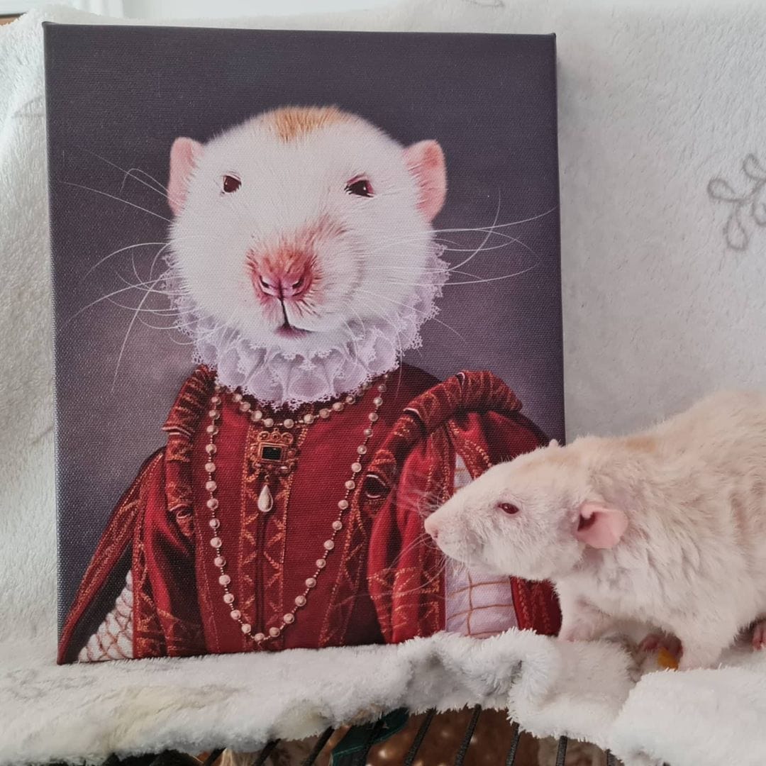 Crown and Paw - Canvas The Queen of Roses - Custom Pet Canvas