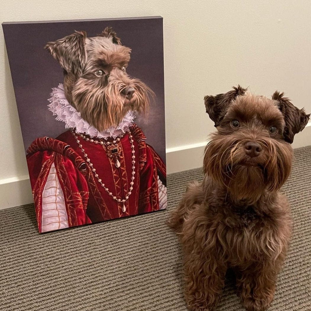 Crown and Paw - Canvas The Queen of Roses - Custom Pet Canvas