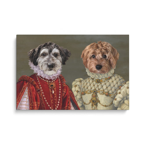 Crown and Paw - Canvas The Queen of Roses and Princess - Custom Pet Canvas