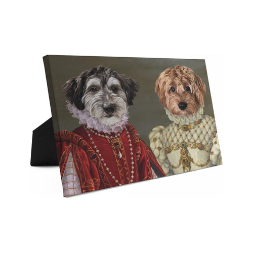 Crown and Paw - Standing Canvas The Queen of Roses and Princess - Custom Standing Canvas