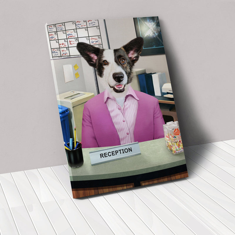 The Recepawnist - Custom Pet Canvas