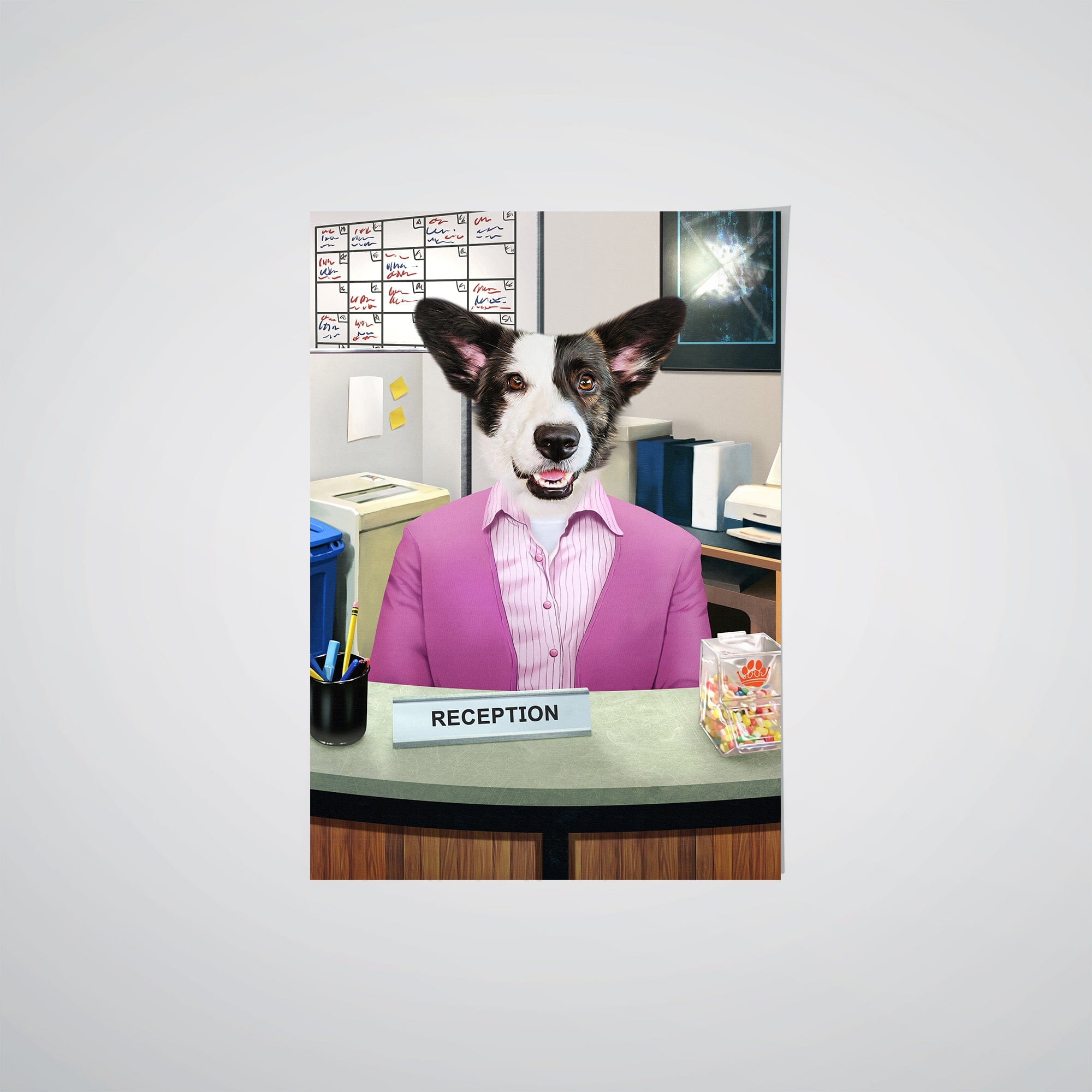 Crown and Paw - Poster The Recepawnist - Custom Pet Poster