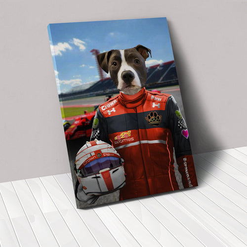 Crown and Paw - Canvas The Red Driver - Custom Pet Canvas
