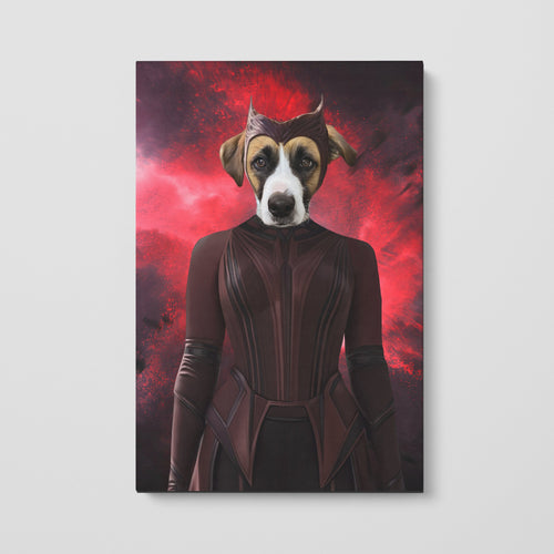 Crown and Paw - Canvas The Red Witch - Custom Pet Canvas