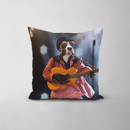 Crown and Paw - Throw Pillow The Rock and Roll King - Custom Throw Pillow