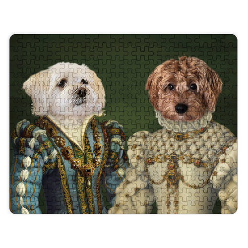 Crown and Paw - Puzzle The Sapphire Queen and Princess - Custom Puzzle 11" x 14"