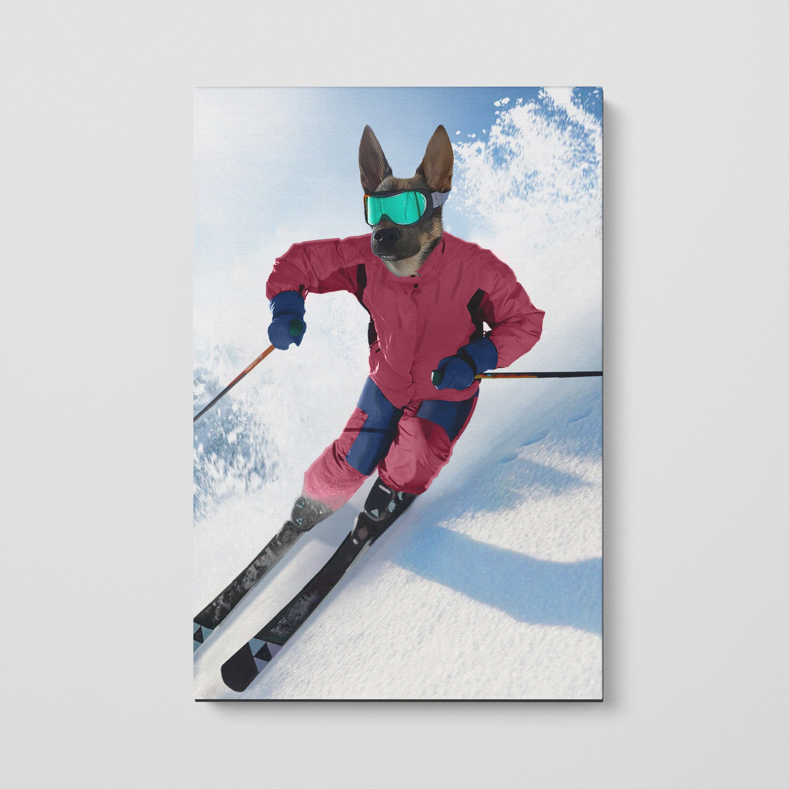 Crown and Paw - Canvas The Skiier - Custom Pet Canvas