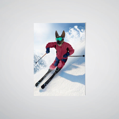 Crown and Paw - Poster The Skiier - Custom Pet Poster