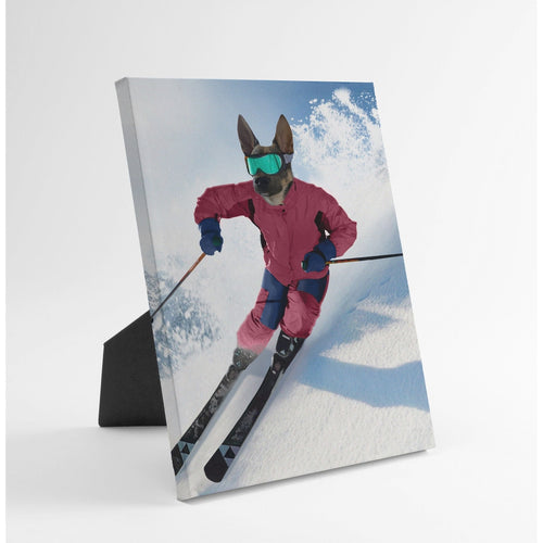 Crown and Paw - Standing Canvas The Skiier - Custom Standing Canvas