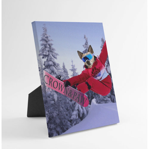 Crown and Paw - Standing Canvas The Snowboarder - Custom Standing Canvas
