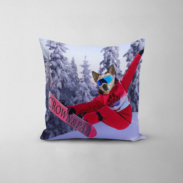 The Snowboarder - Custom Throw Pillow