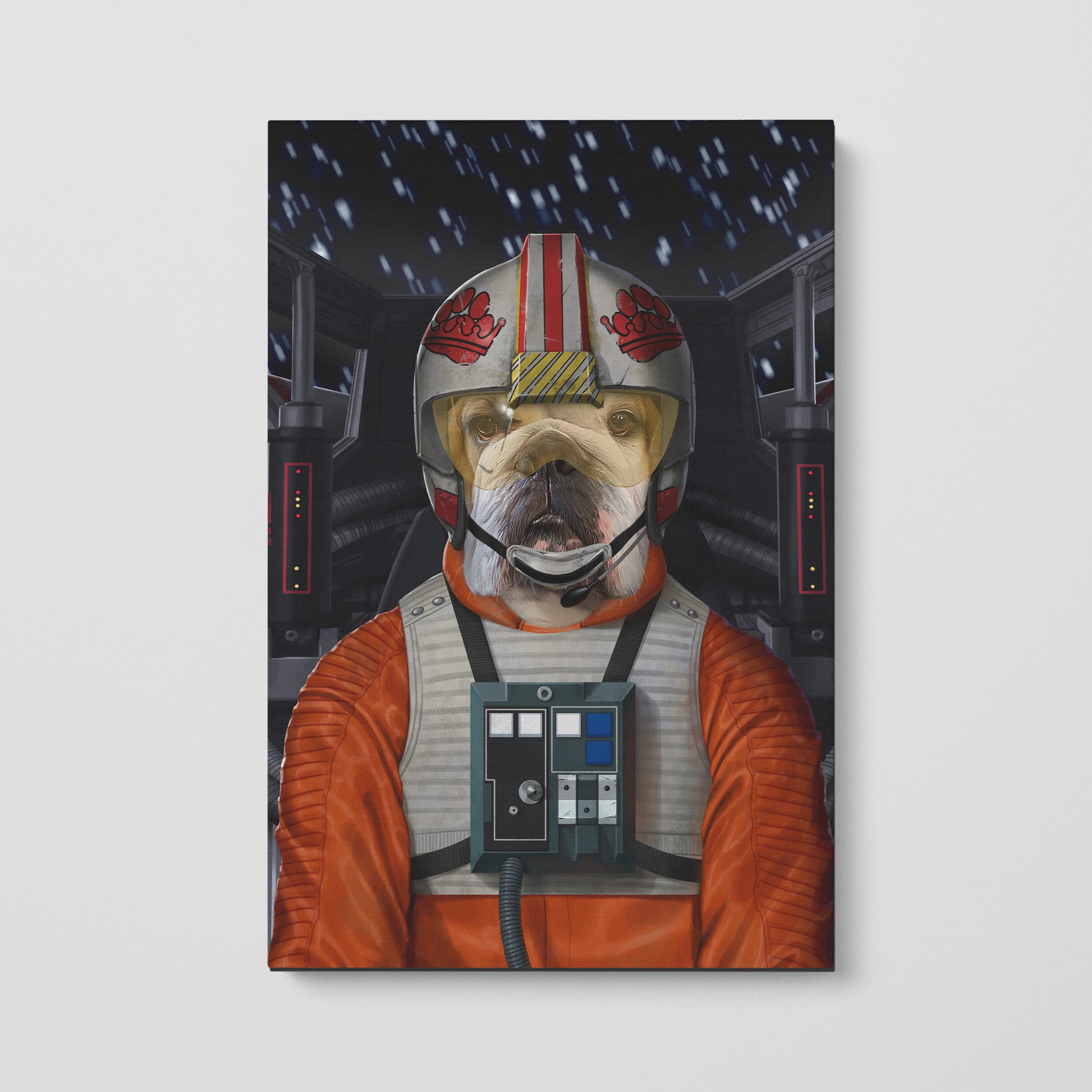 Crown and Paw - Canvas The Space Pilot - Custom Pet Canvas
