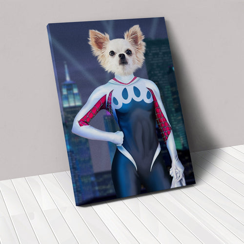 Crown and Paw - Canvas The Spider Girl - Custom Pet Canvas