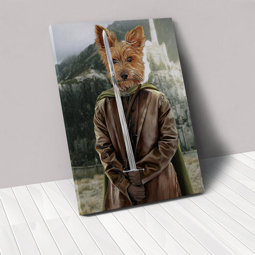 Crown and Paw - Canvas The Swordsman - Custom Pet Canvas 8" x 10" / Background 1