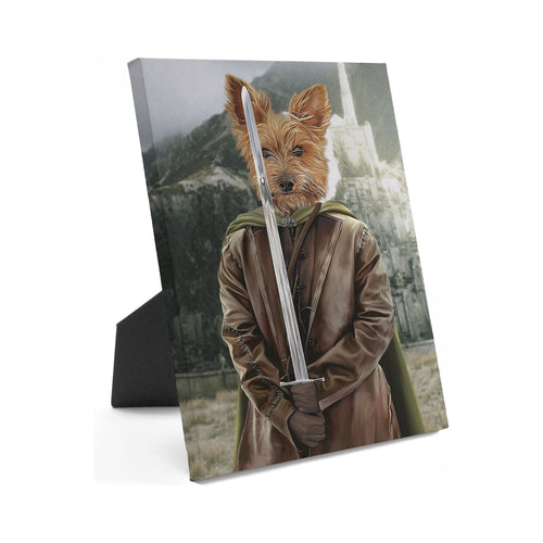 Crown and Paw - Standing Canvas The Swordsman - Custom Standing Canvas 8" x 10" / Background 1