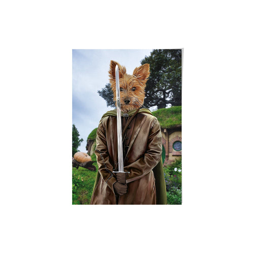 Crown and Paw - Poster The Swordsman - Custom Pet Poster 8.3" x 11.7" / Background 2