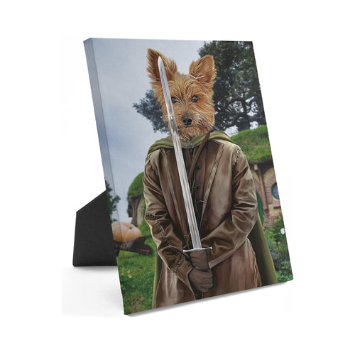Crown and Paw - Standing Canvas The Swordsman - Custom Standing Canvas 8" x 10" / Background 2