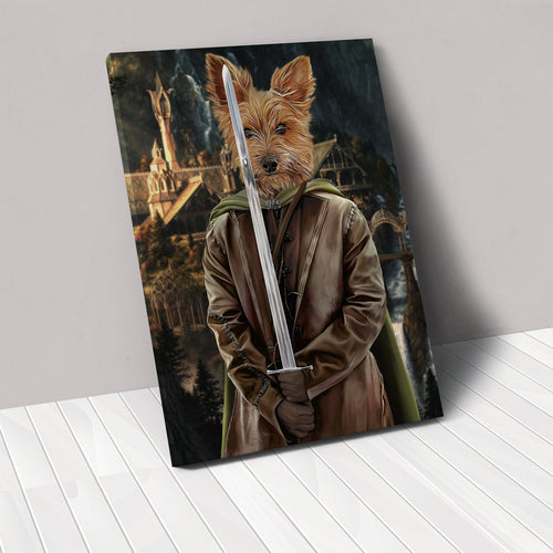 Crown and Paw - Canvas The Swordsman - Custom Pet Canvas 8" x 10" / Background 3