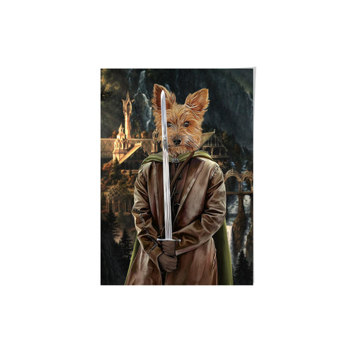 Crown and Paw - Poster The Swordsman - Custom Pet Poster 8.3" x 11.7" / Background 3