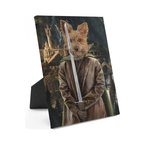 Crown and Paw - Standing Canvas The Swordsman - Custom Standing Canvas 8" x 10" / Background 3