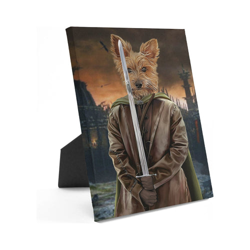 Crown and Paw - Standing Canvas The Swordsman - Custom Standing Canvas 8" x 10" / Background 4