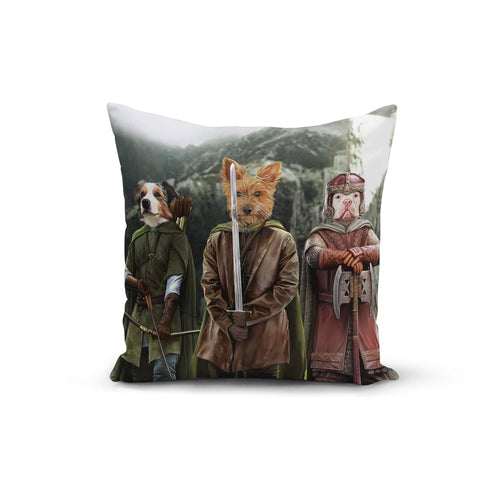 Crown and Paw - Throw Pillow The Three Pawtectors - Custom Throw Pillow 14" x 14" / Background 1