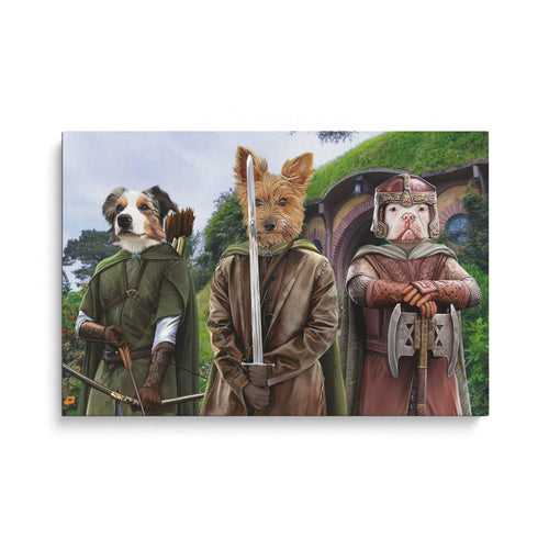 Crown and Paw - Canvas The Three Pawtectors - Custom Pet Canvas 8" x 10" / Background 2
