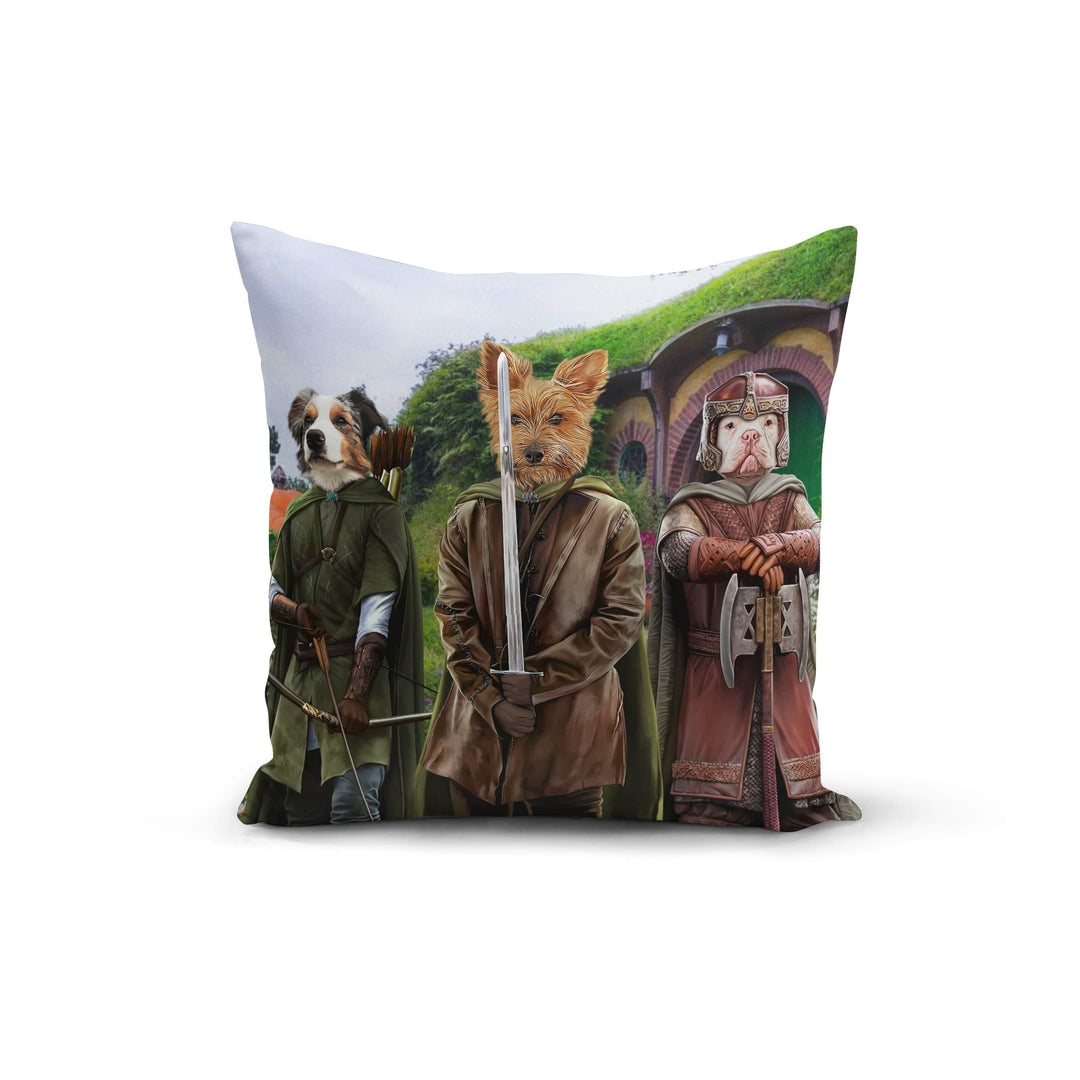 The Three Pawtectors - Custom Throw Pillow