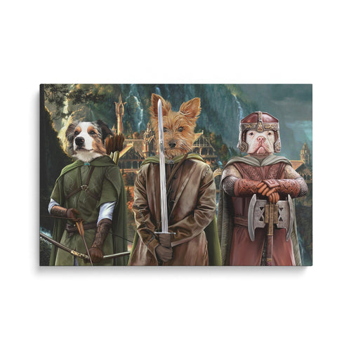 Crown and Paw - Canvas The Three Pawtectors - Custom Pet Canvas 8" x 10" / Background 3