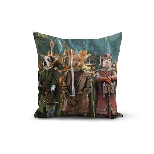 Crown and Paw - Throw Pillow The Three Pawtectors - Custom Throw Pillow 14" x 14" / Background 3