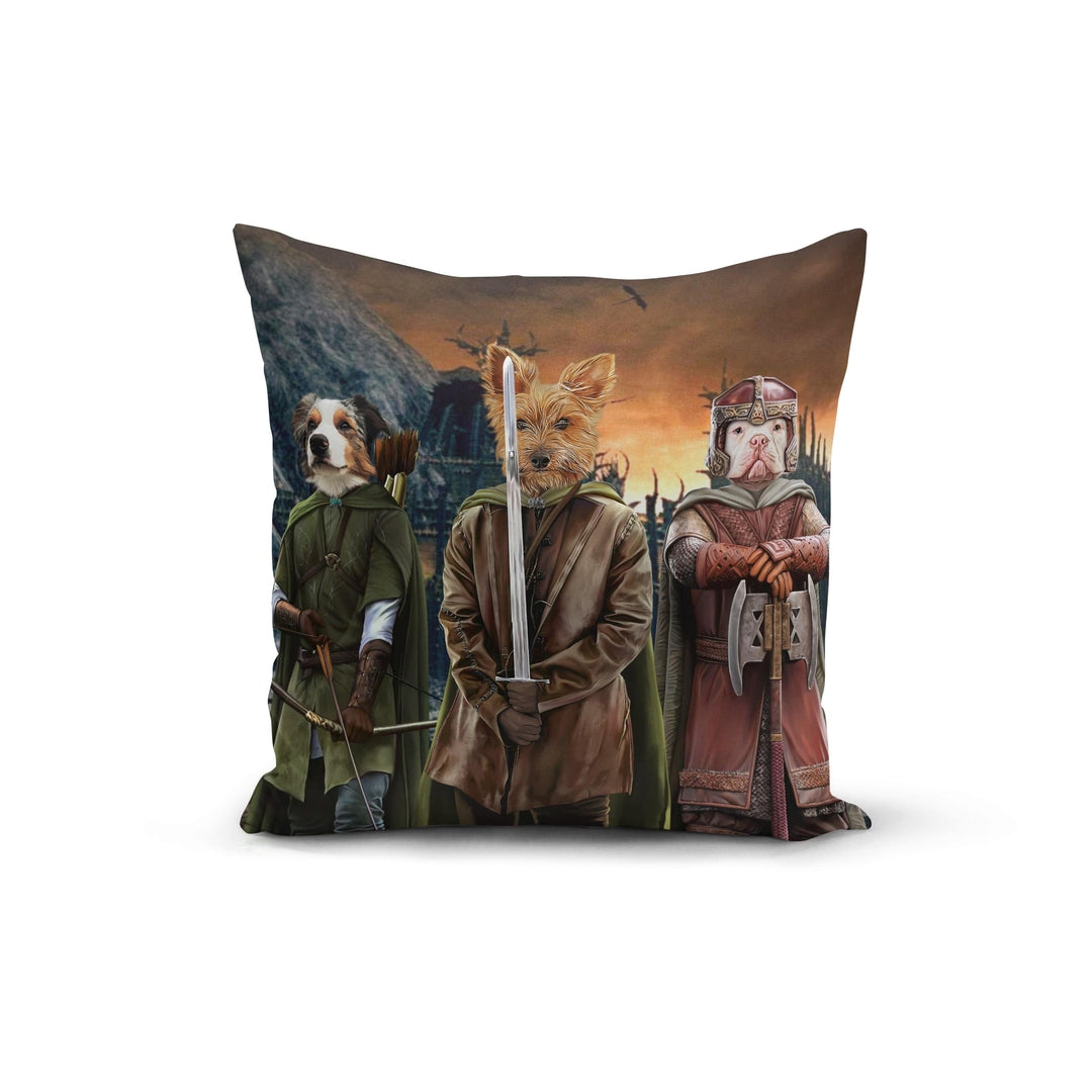 The Three Pawtectors - Custom Throw Pillow