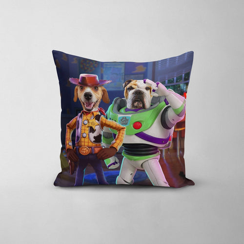Crown and Paw - Throw Pillow The Toy Best Friends - Custom Throw Pillow