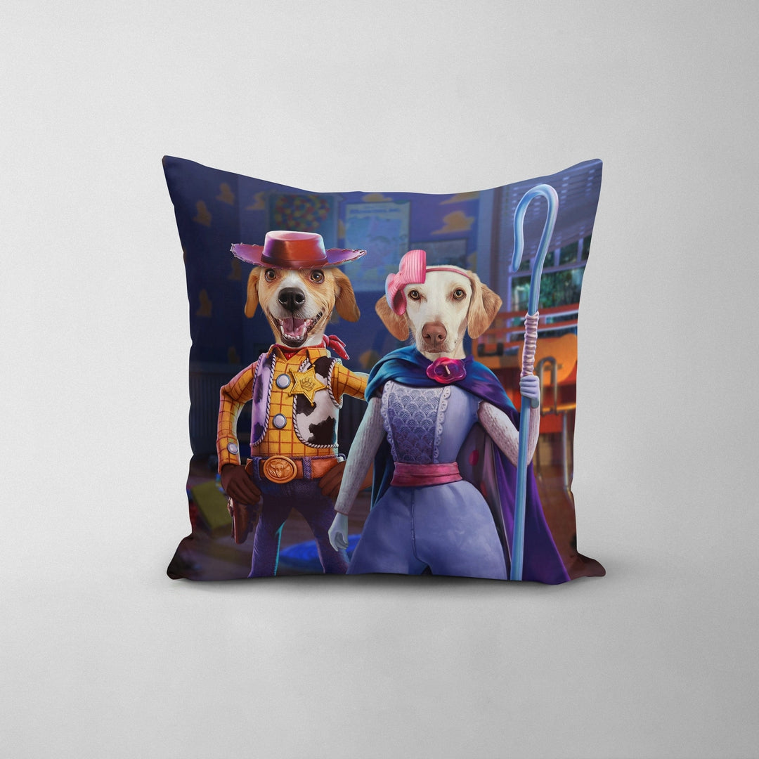 The Toy Couple - Custom Throw Pillow