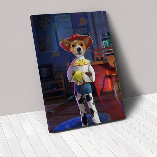 Crown and Paw - Canvas The Toy Cowgirl - Custom Pet Canvas