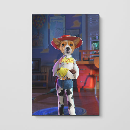 Crown and Paw - Canvas The Toy Cowgirl - Custom Pet Canvas