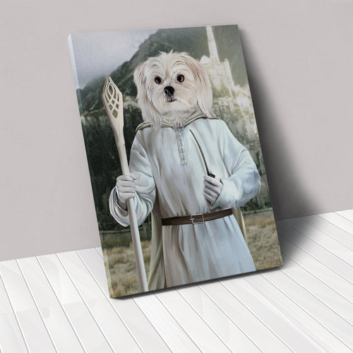 Crown and Paw - Canvas The White Sorcerer - Custom Pet Canvas 8" x 10" / Background 1